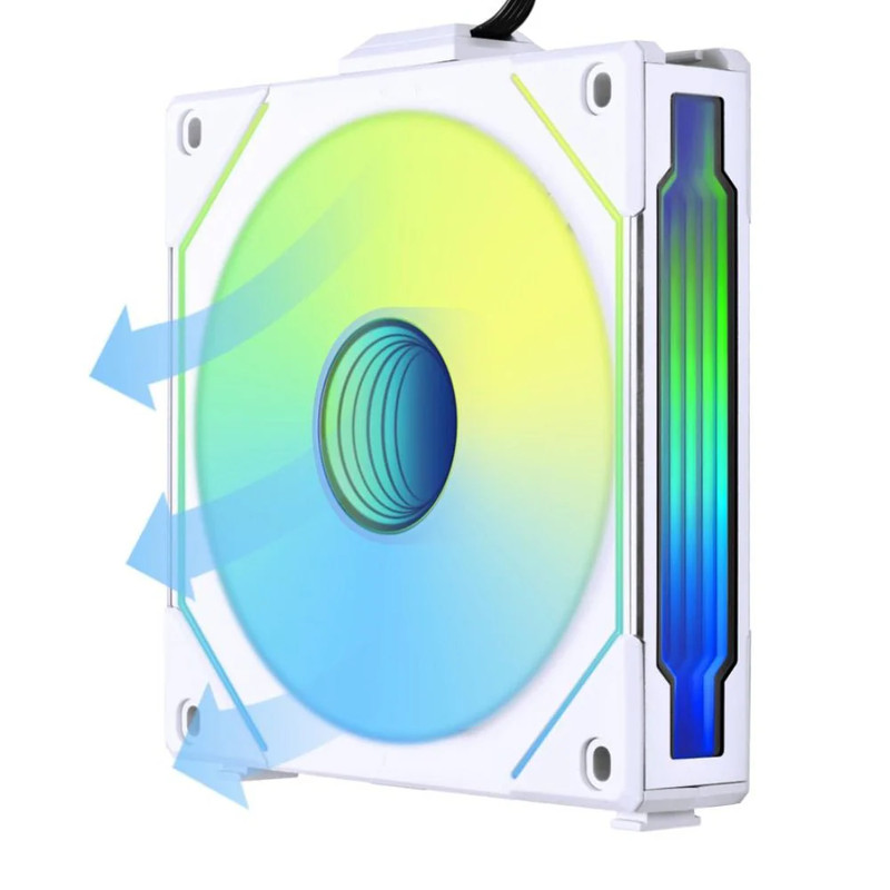 Lian Li UNI Fan SL-Infinity Reverse Blade RGB Single Fan - White - مروحة تبريد